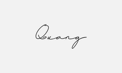 Chữ ký Nhật Quang đơn giản
