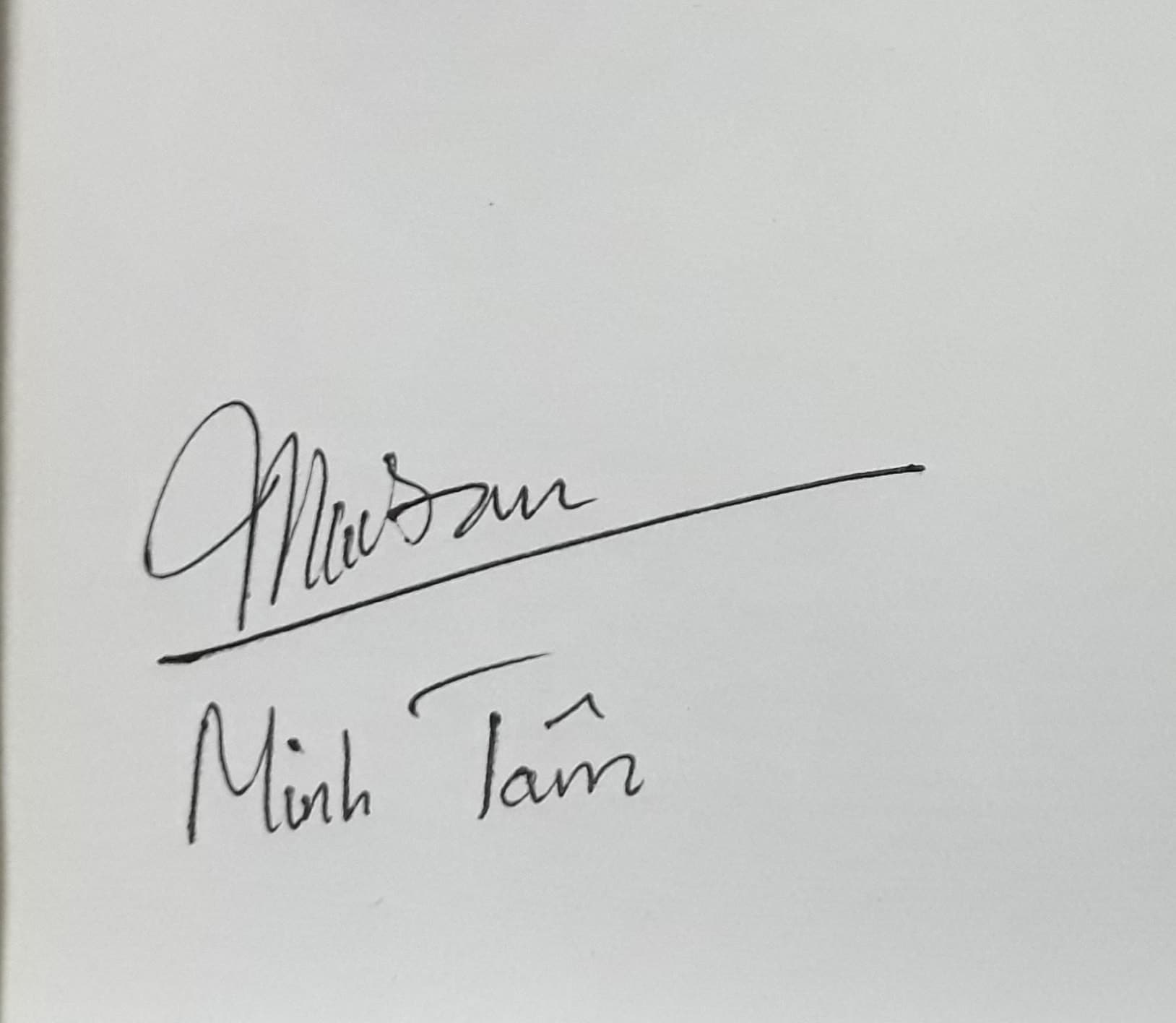 Chữ ký tay Minh Tâm