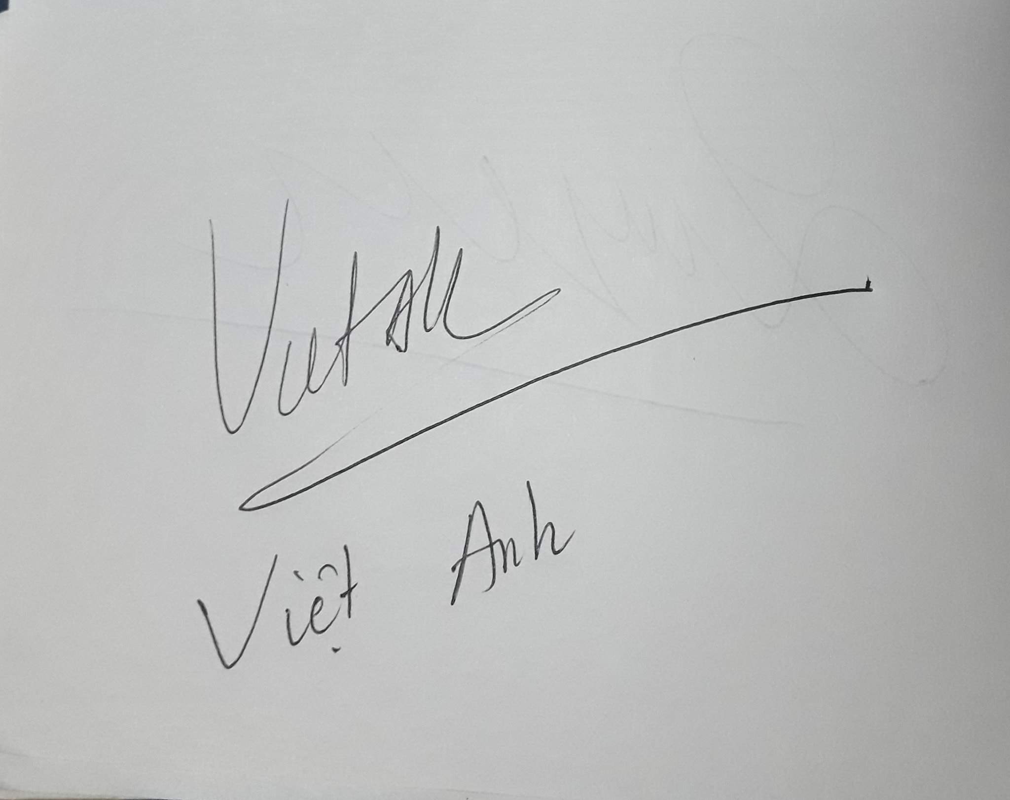 Chữ ký tay Việt Anh