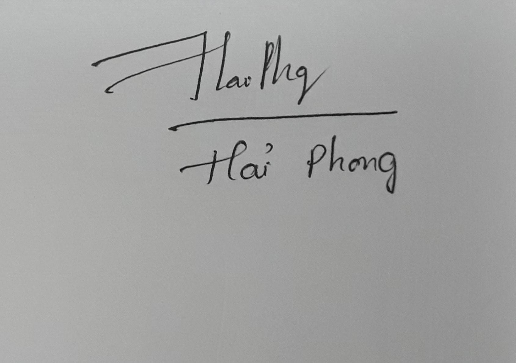 Chữ ký tay Hải Phong
