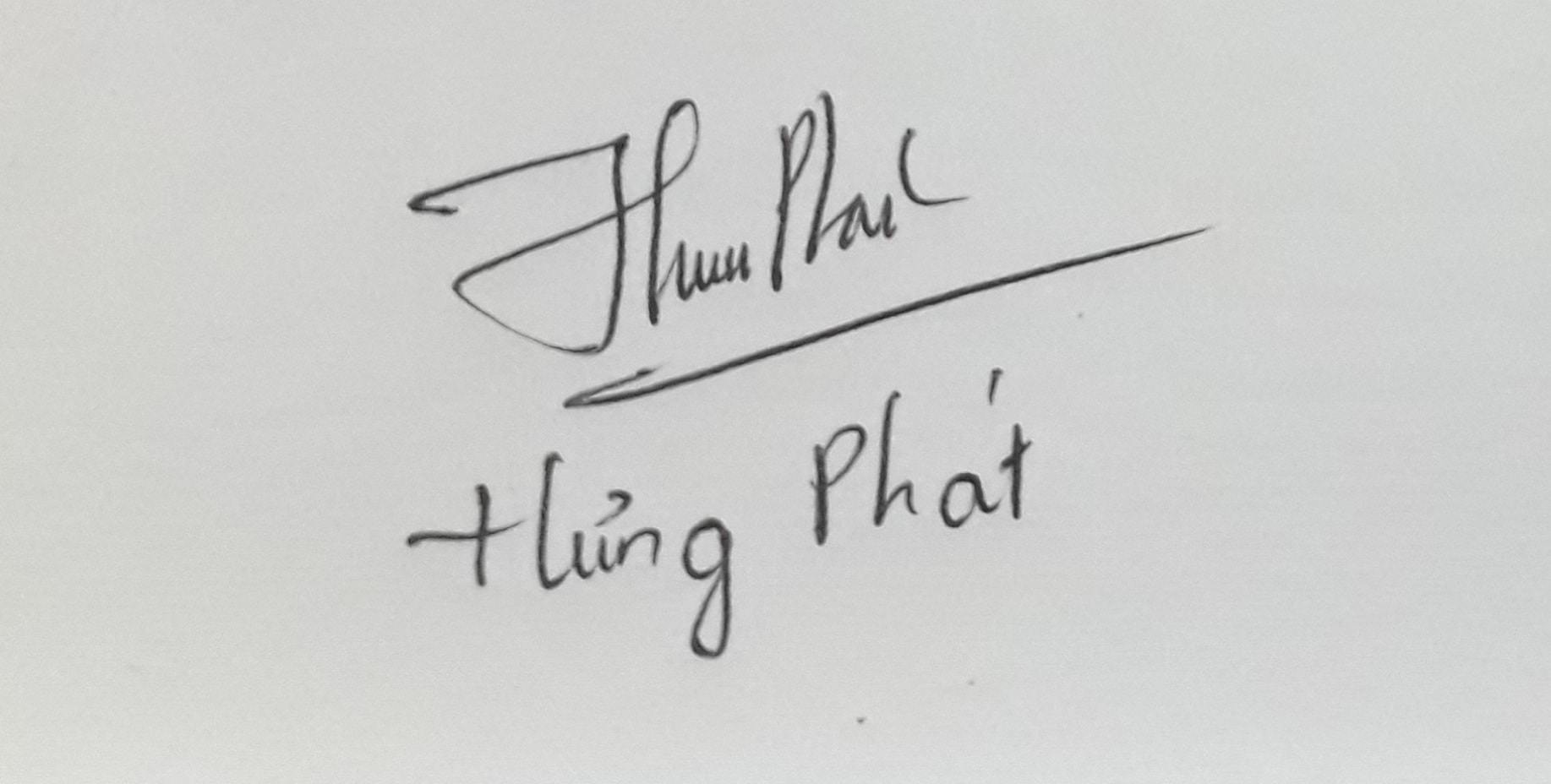 Chữ ký tay Hưng Phát