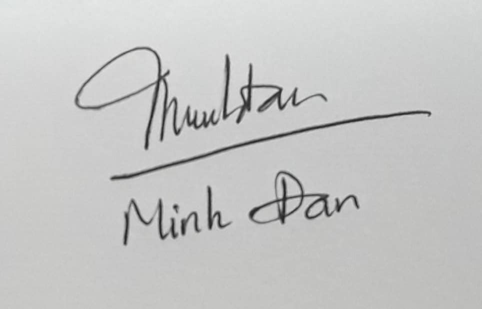 Chữ ký tay Minh Đan