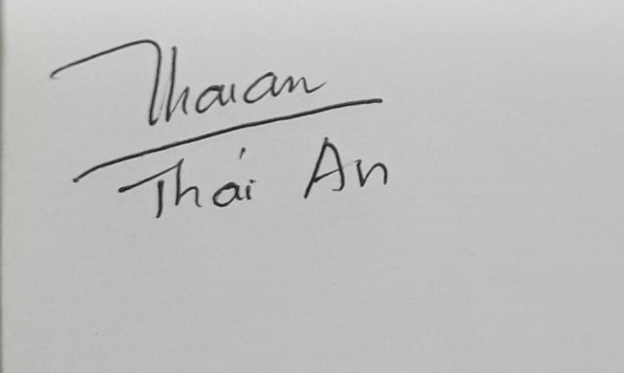 Chữ ký tay Thái An