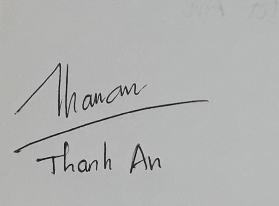 Chữ ký tay Thanh An