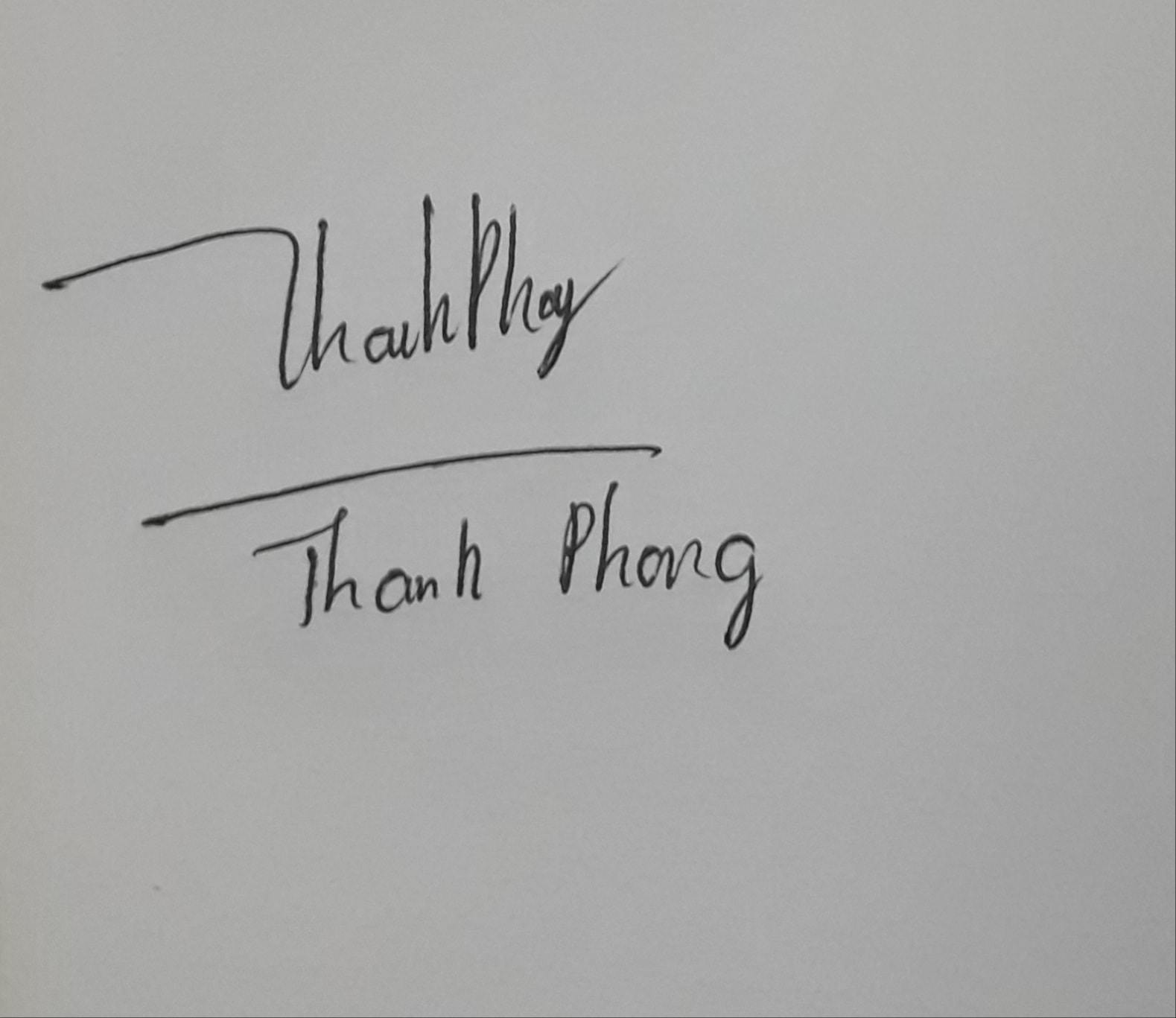 Chữ ký tay Thanh Phong