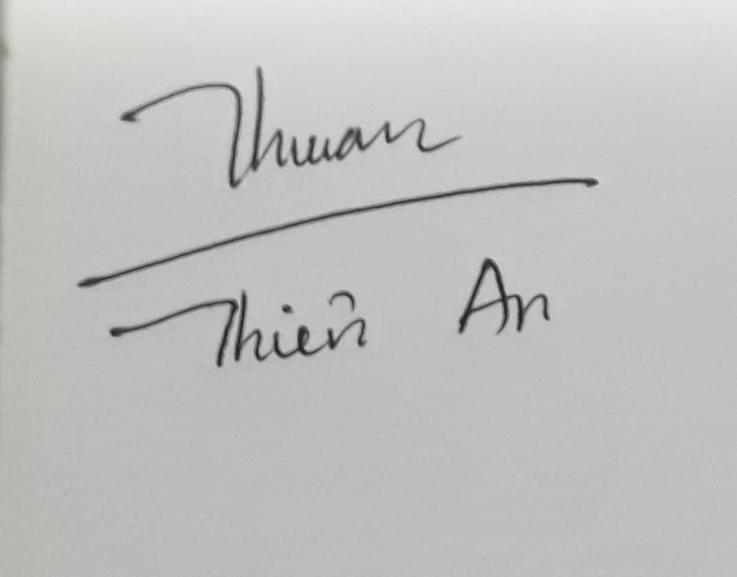 Chữ ký tay Thiên An