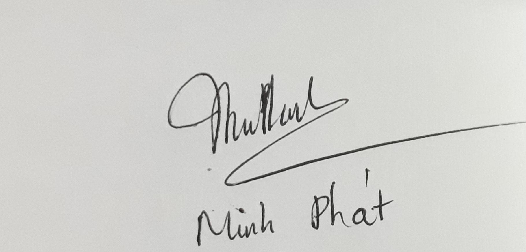 Chữ ký tay tên Minh Phát