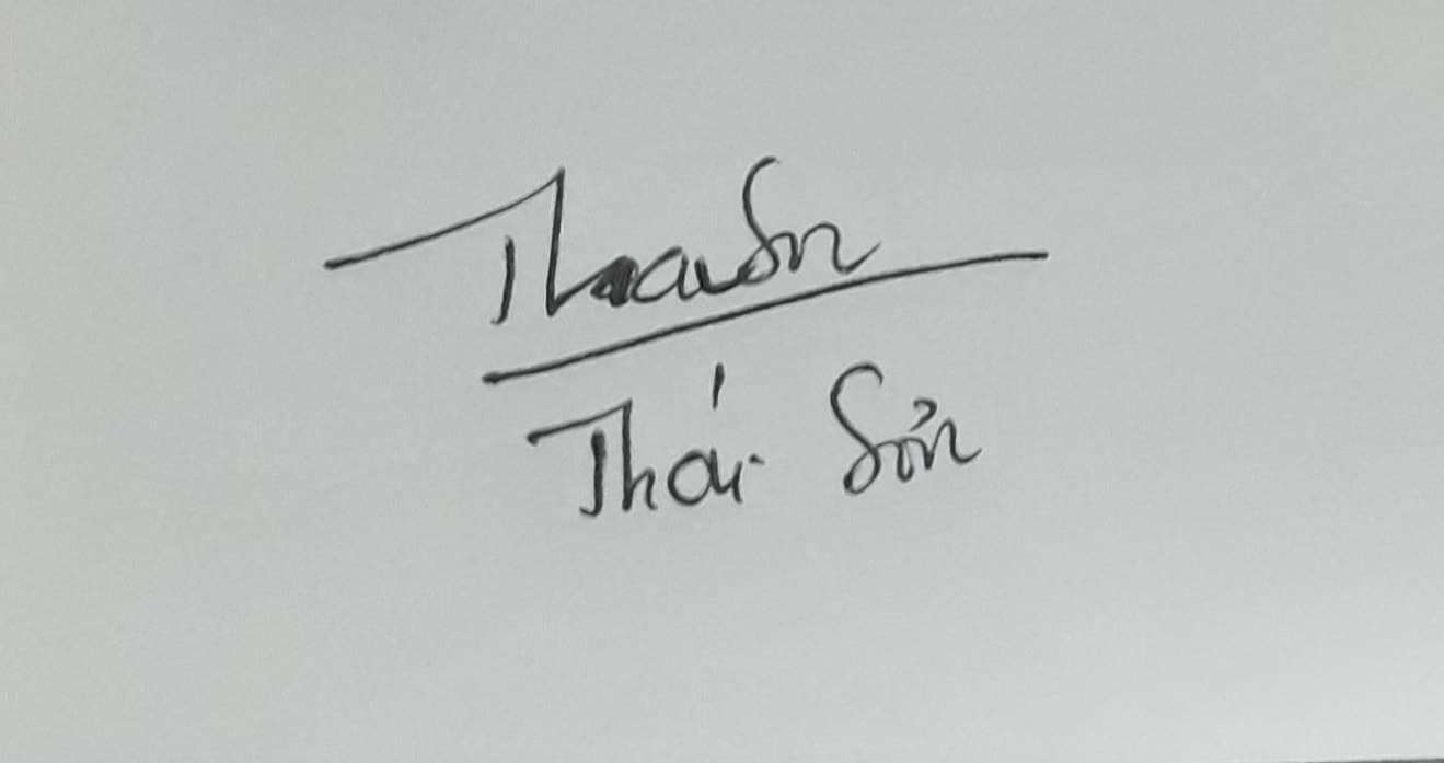 Chữ ký tay tên Thái Sơn