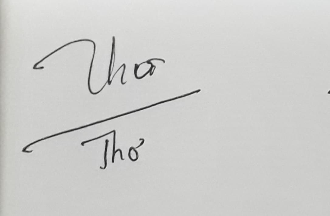 Chữ ký tay tên Thơ