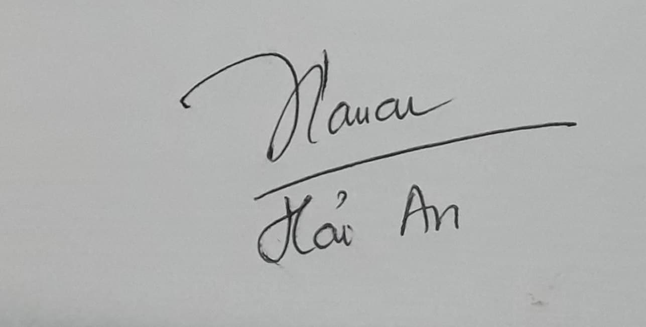 Chữ ký tên Hải An