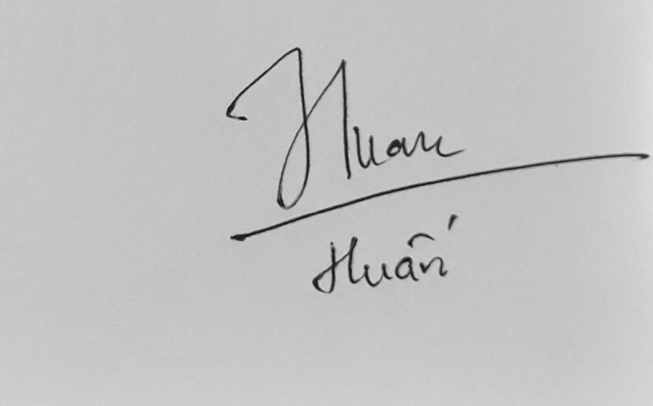 Mẫu chữ ký tay tên Huấn