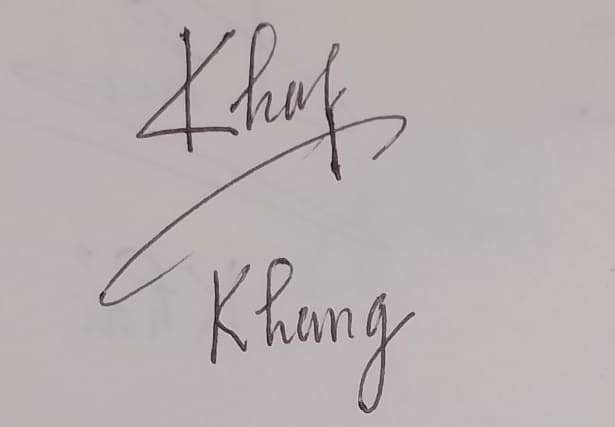 Mẫu Chữ Ký Tay Tên Khang