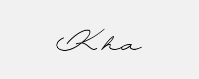 Chữ ký tên Kha đẹp