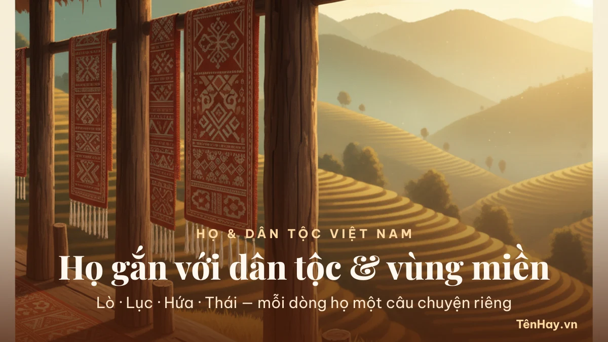 Các họ Việt Nam gắn với dân tộc và vùng miền như Lò, Lục, Hứa, Thái