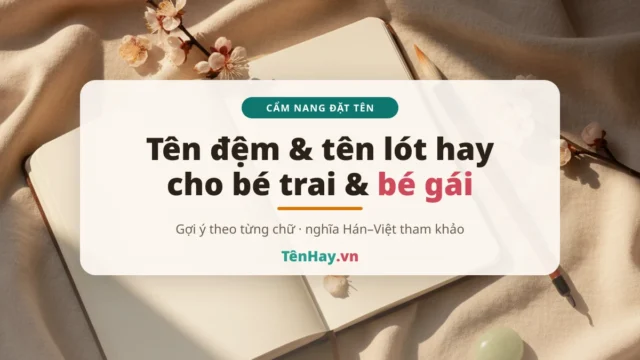 Tên đệm / tên lót hay cho bé trai & bé gái theo chữ