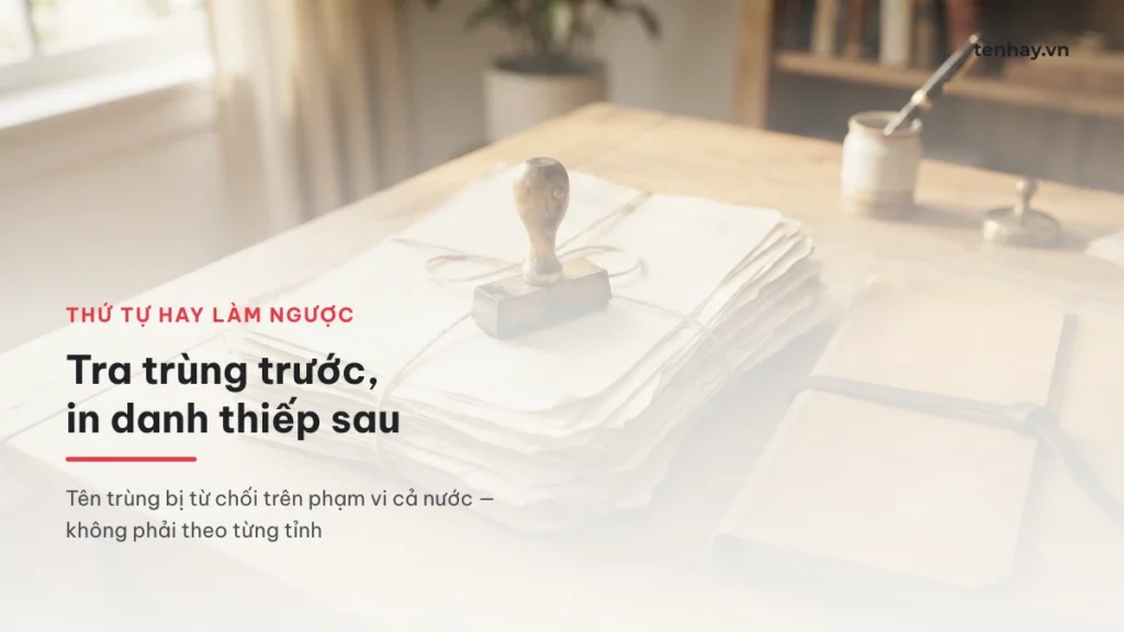 Nhắc tra trùng tên doanh nghiệp trên phạm vi cả nước trước khi chốt tên
